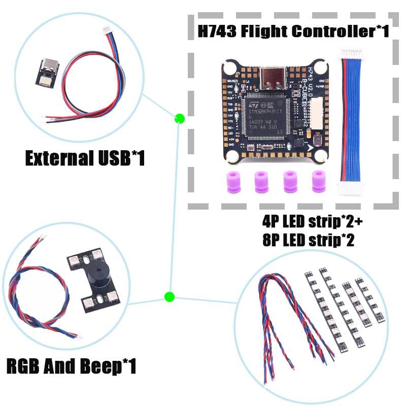 RCtoSky F4V3S PLUS F722 F745 H – Drone Racing Flight Controller recenzja i cena