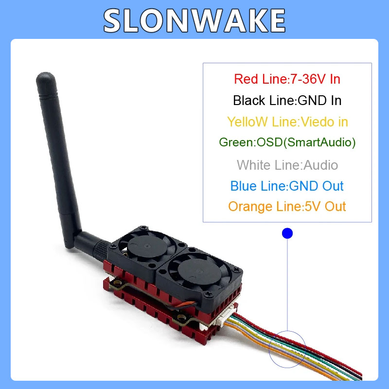 SLONWAKE 5.8G 48CH 4.2W VTX Re – Drone Racing Receiver recenzja i cena