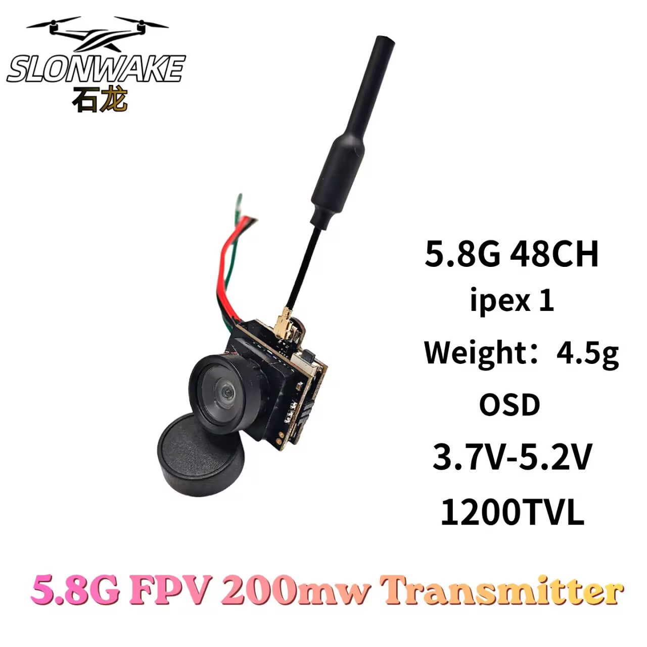SLONWAKE 5.8G Analogowy Transm – Drone Racing Receiver recenzja i cena